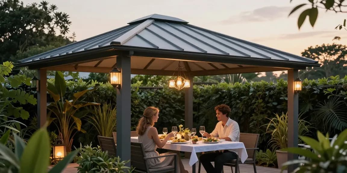 Moderne Terrassenüberdachungen bieten stilvollen Wetterschutz und schaffen einladende Außenbereiche.
