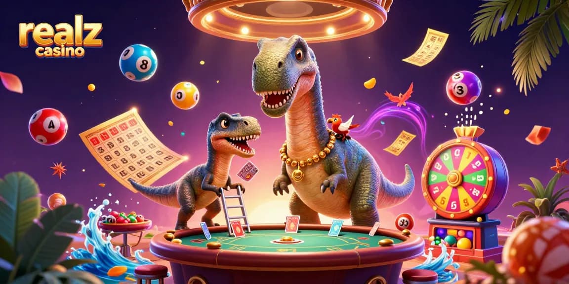 Experience exciting gameplay at realz casino featuring vibrant 3D elements and dynamic characters.
