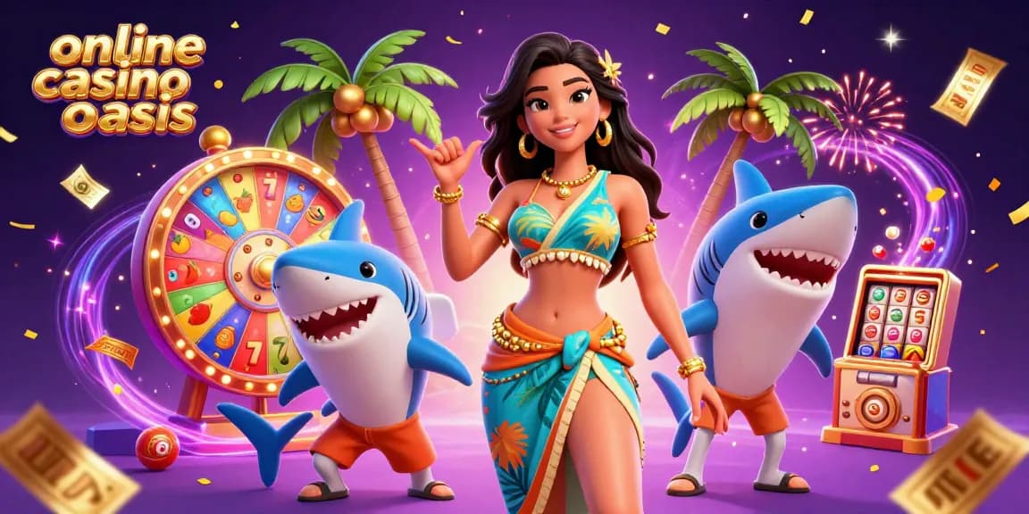 Experience thrilling gaming action at an online casino ohne oasis with vibrant slot reels and exciting elements.