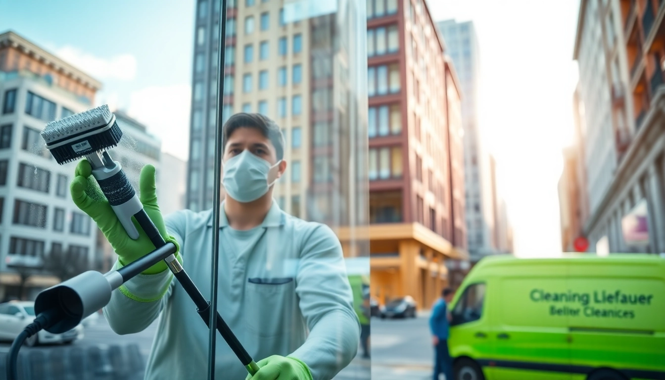 Effiziente gebaeudereinigung berlin durch professionelles Reinigungsteam in urbaner Umgebung.