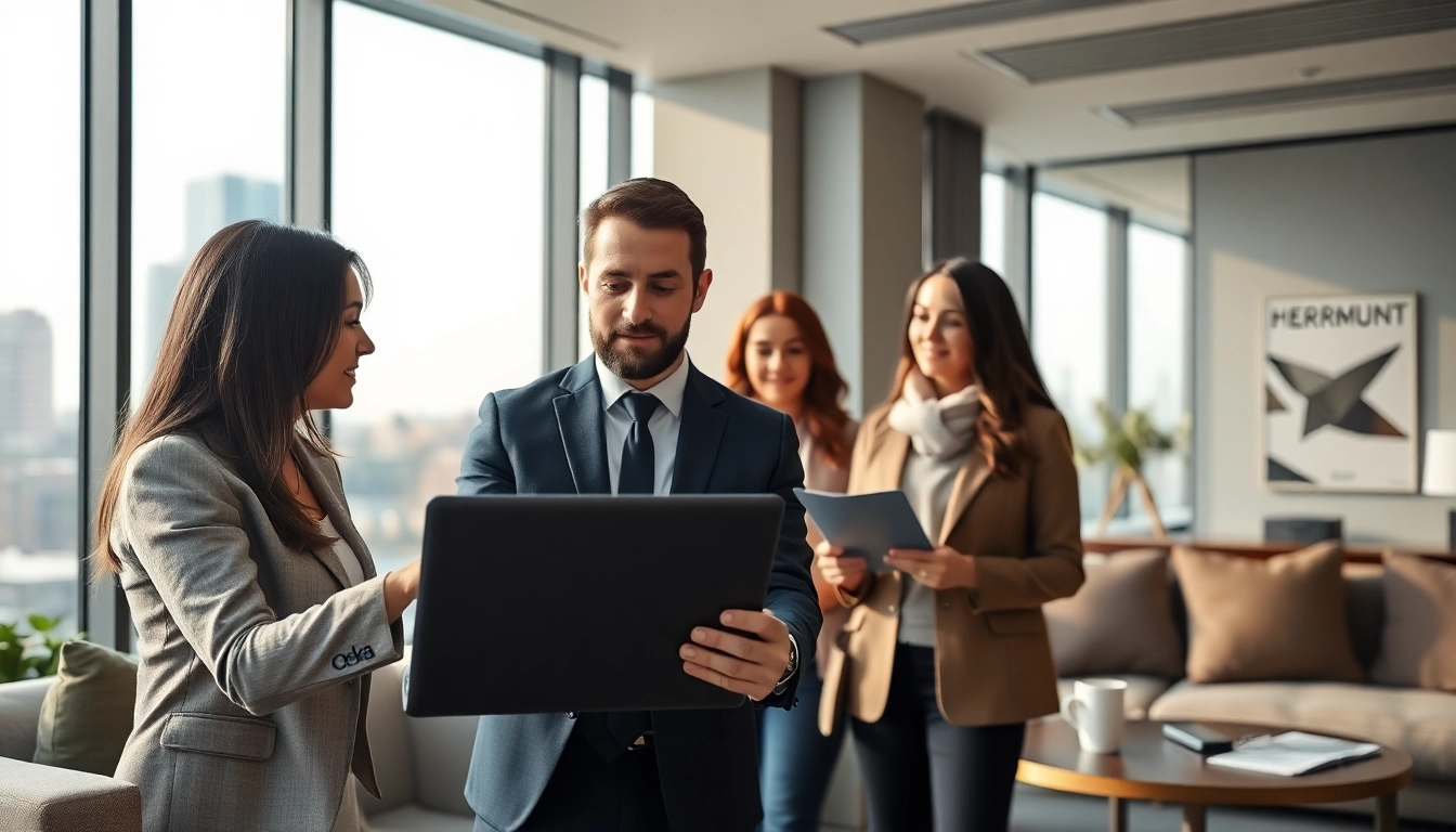 Immobilienmakler Frankfurt Eschersheim berät Kunden professionell in einem modernen Büro.