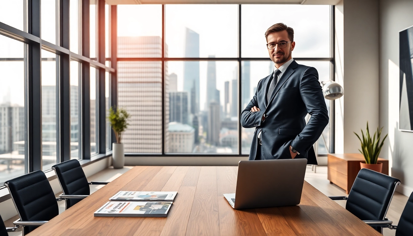 Immobilienmakler Frankfurt Dornbusch berät Kunden in einem modernen Büro.