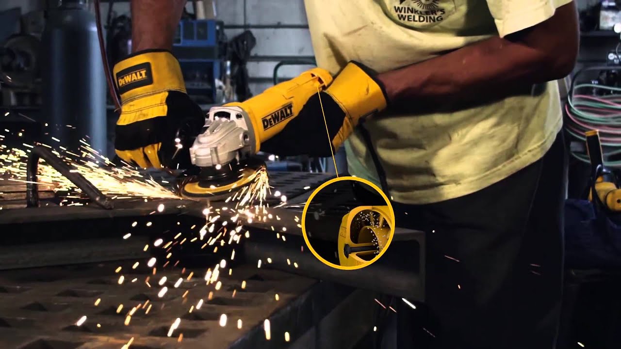 DeWALT Winkelschleifer mit zusätzlichem Handgriff – für präzises Arbeiten