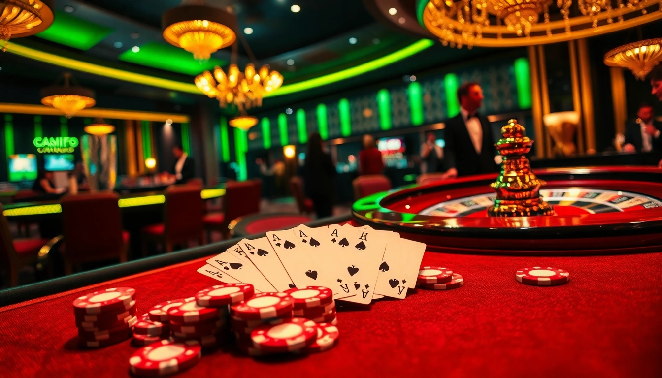 Action-packed casino environment showcasing 789f with poker chips and a roulette wheel.
